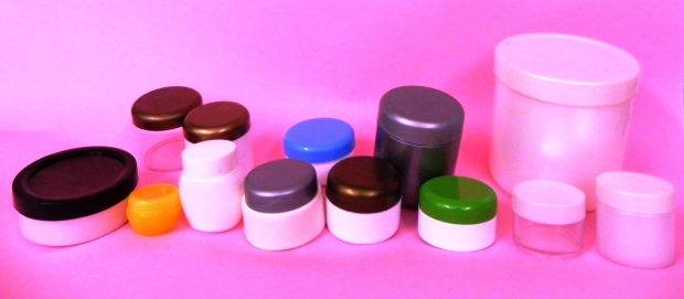 Cosmetic jars double jacketed - 2 layers with internal plugs or liners 
